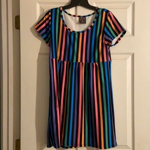 Rainbow stripe Mini dress